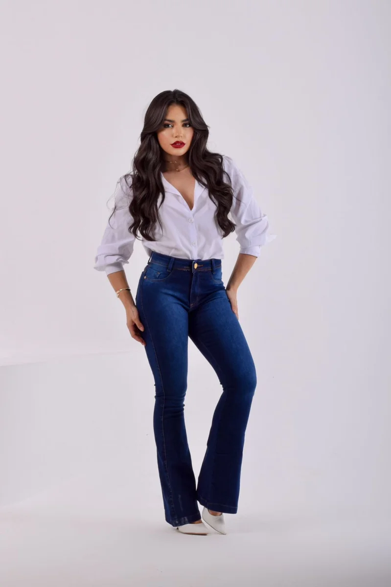 CALÇA FLARE JEANS