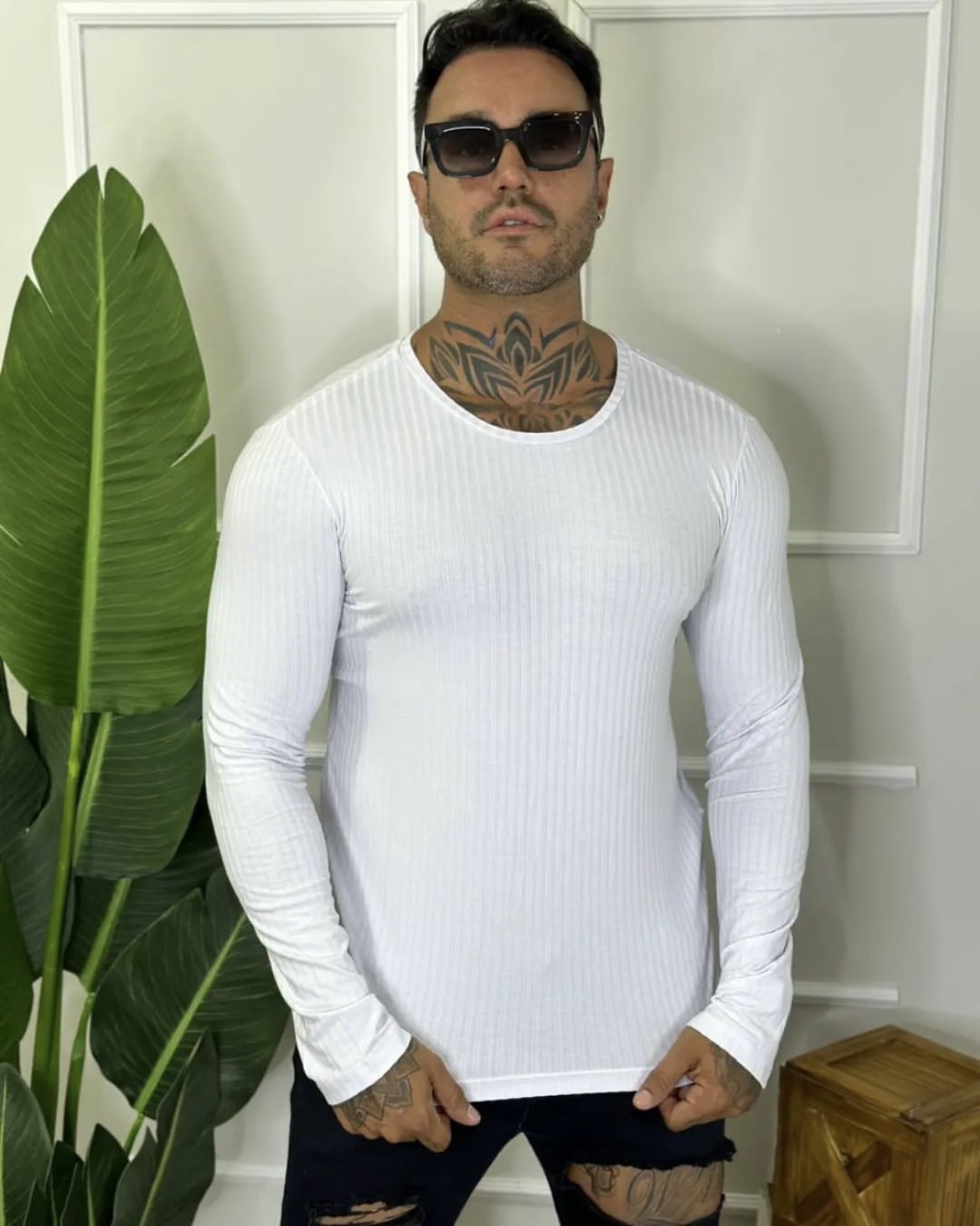 Camisa Manga Longa Canelada Starpolis