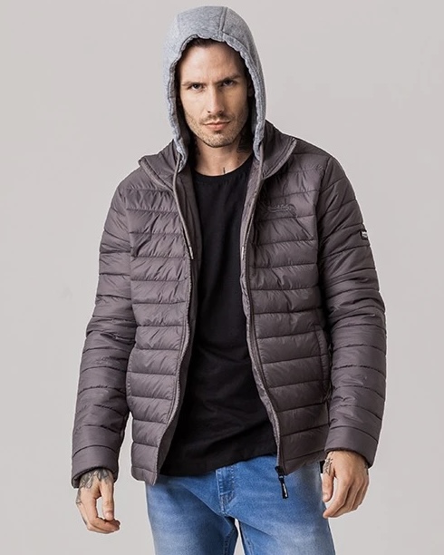 Jaqueta Masculina Rock&Soda com capuz moletom