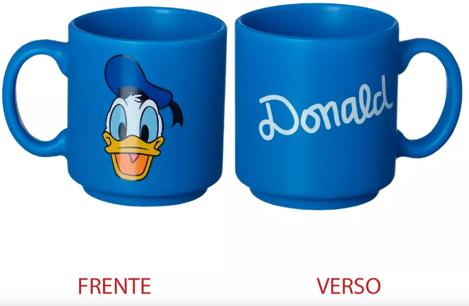 Caneca Mini Tina Disney Pato Donald 100 Ml Zona Criativa Cor Azul