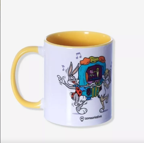 Caneca Warner Bross 100 Anos Looney Tunes Perna Longa E Lola
