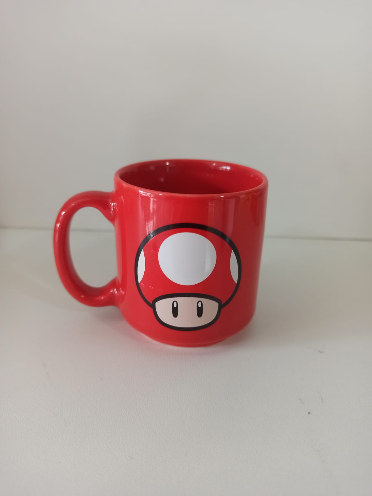 Caneca Mini Tina Cogumelo Vermelho Super Mario Em Cerâmica 100ml