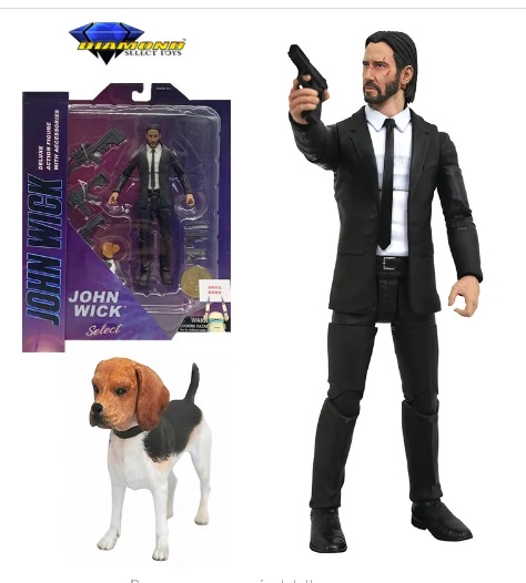Boneco John Wick & Cachorro - Diamond Select