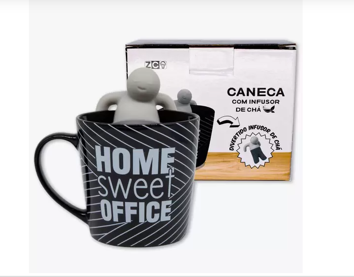 Caneca com Infusor Para Chá Home Sweet 350ml