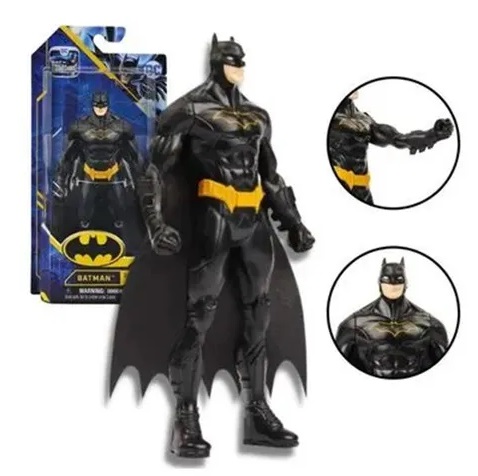 Boneco DC Batman Traje Preto 15CM - Sunny