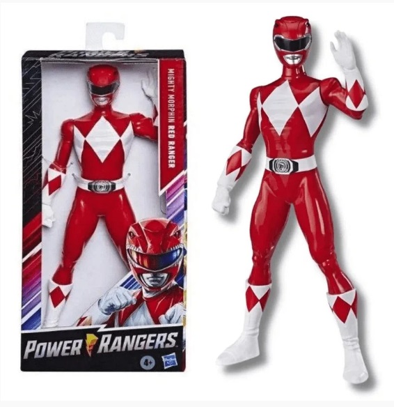 Figura Power Ranger - Vermelho - Hasbro - 3 Pontos De Articulação