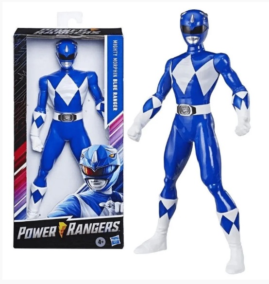 Figura Power Ranger - Azul - Hasbro - 3 Pontos De Articulação