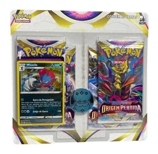 Blister Quádruplo Pokémon Origem Perdida Regigigas Tcg Copag