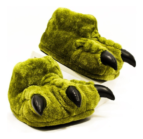 Pantufa Pata Dinossauro Verde