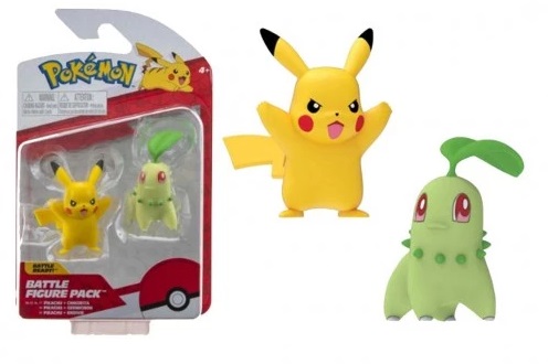 Boneco Pokémon Pikachu E Chikorita Battle Figure Pack - Sunny