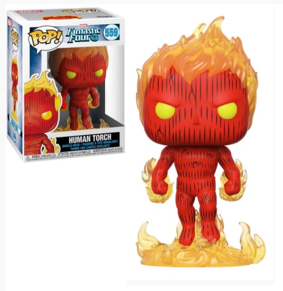 Funko Pop Marvel Fantastic Four 559 Human Torch Tocha Humana