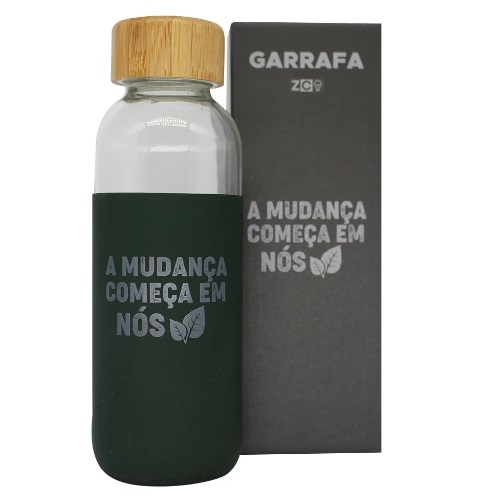 Garrafa de Vidro A Mudança Começa em Nós - 450ml