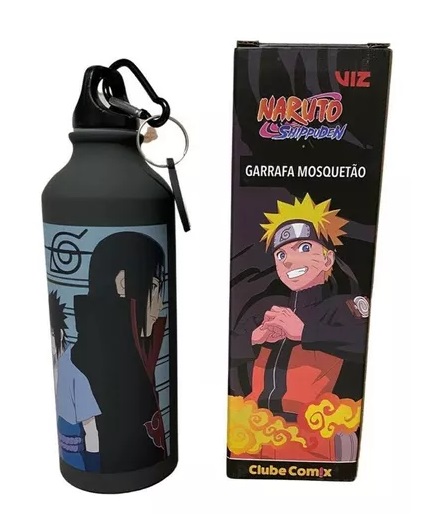 Garrafa Alumínio Naruto - Sasuke e Itachi Mosquetão