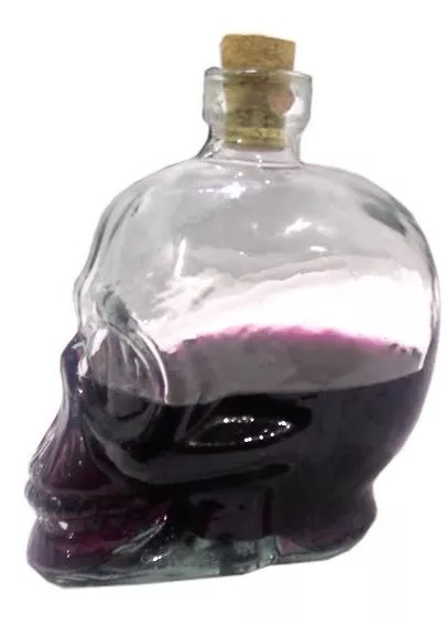 Mini Garrafa com Rolha Caveira