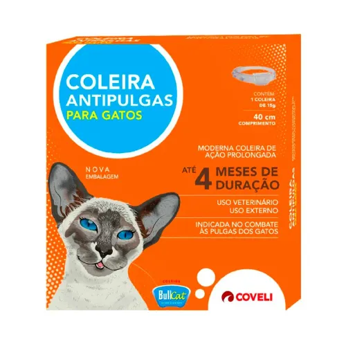 COLEIRA BULLCAT ATE 4 MESES - COVELI 40CM (157)
