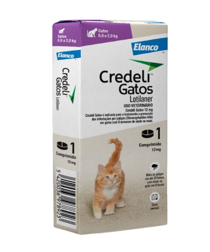 CREDELI GATOS 12MG (0,9 A 2KG) - ELANCO 1 COMP (72)