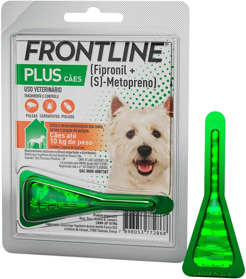 FRONTLINE PLUS 1 A 10KG - MERIAL 0,67ML (3313)