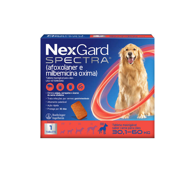 NEXGARD SPECTRA 30,1 - 60KG (GG) - MERIAL 1 COMP (2626)
