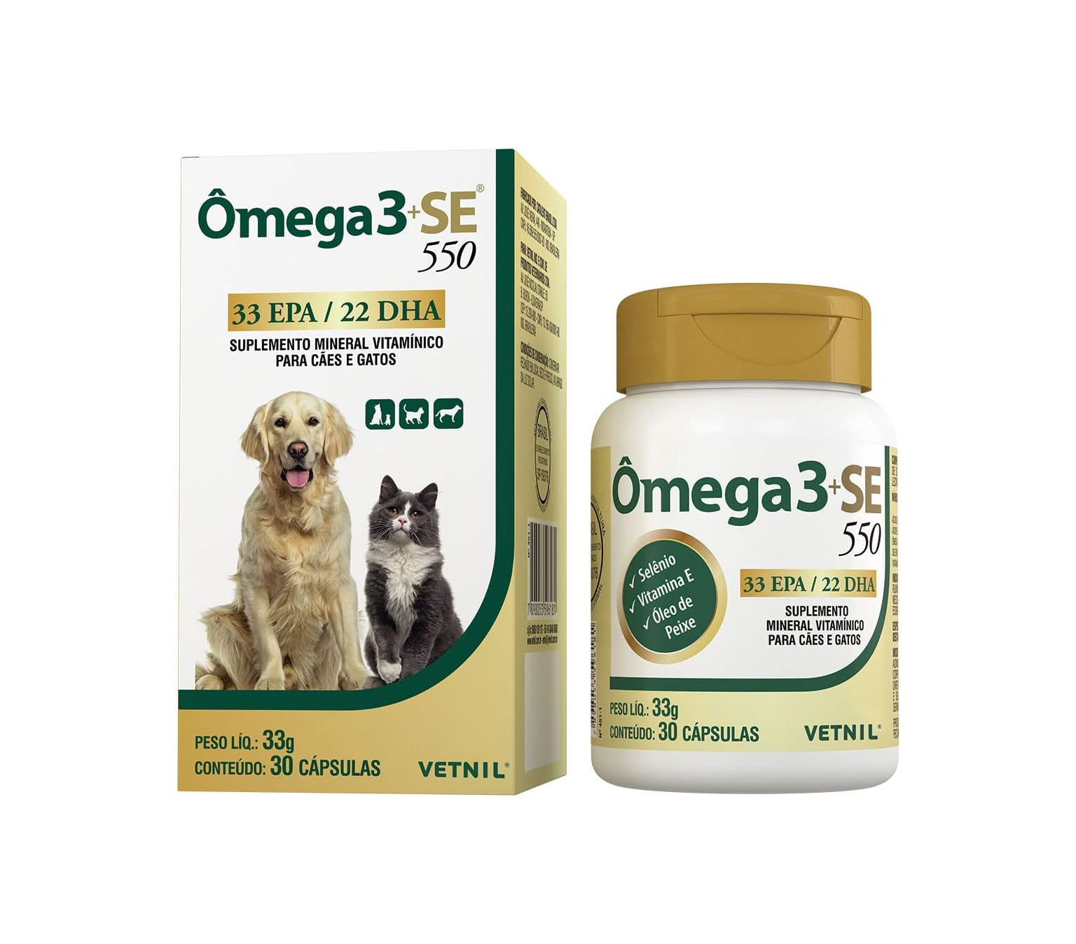 OMEGA 3 + SE 550 - VETNIL 30 CAPS (2889)