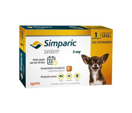 SIMPARIC (1,3 A 2,5 KG) 5MG - ZOOETIS UNID (82)
