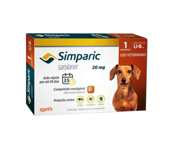 SIMPARIC (5,1 A 10 KG) 20MG - ZOOETIS UNID (372)