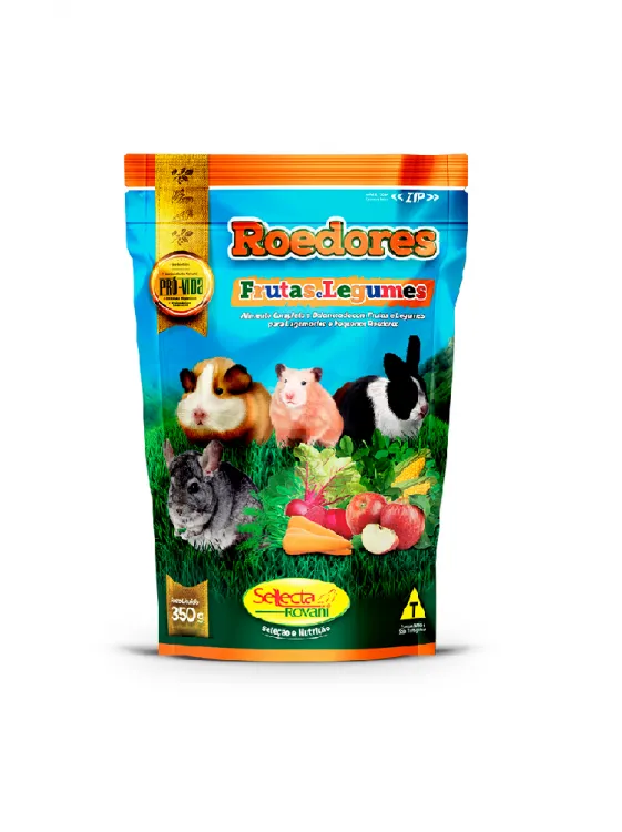 EXTRUSADO ROEDORES (FRUTAS E LEGUMES) - SELLECTA 350G (2749)