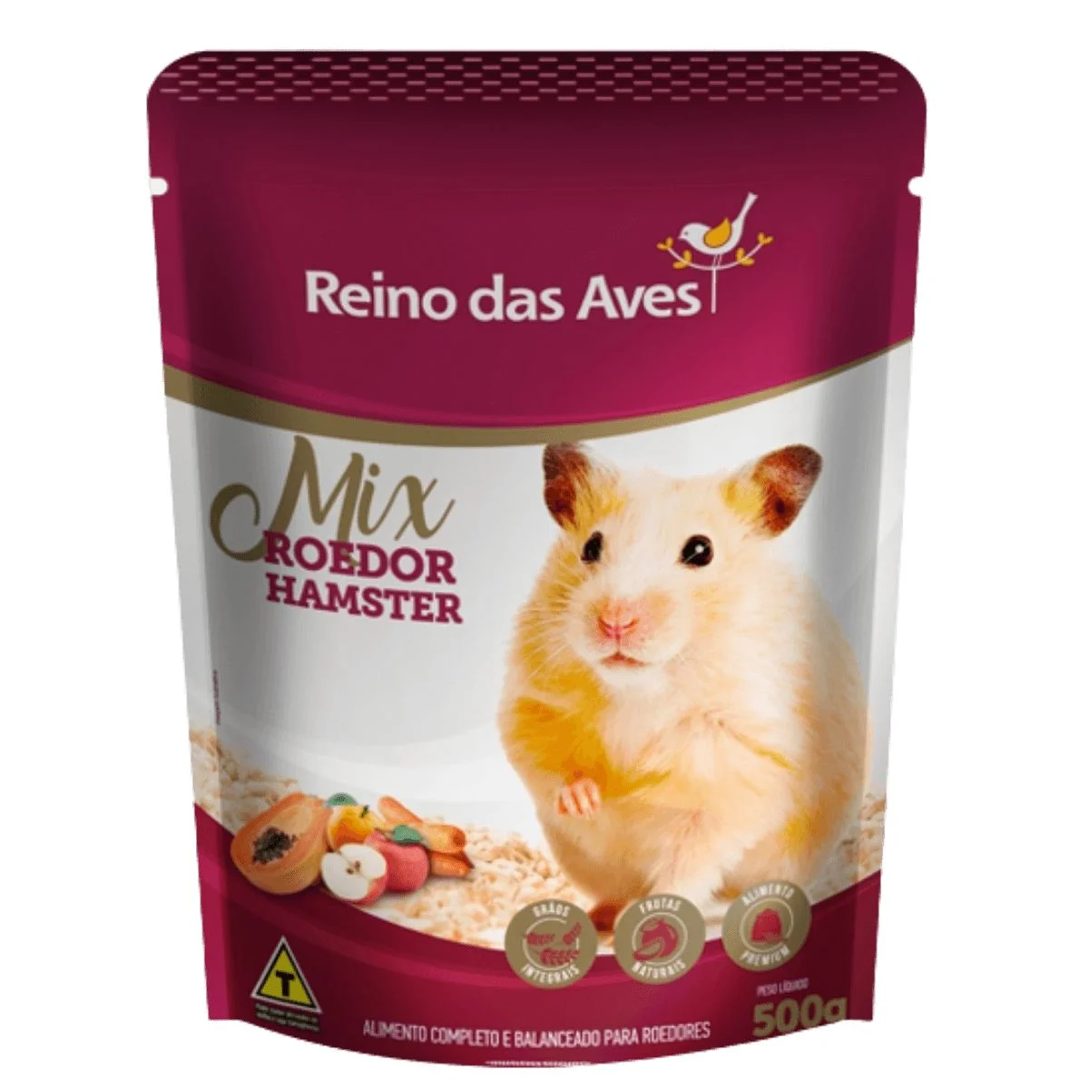 RAÇÃO HAMSTER GOLD MIX - REINO DAS AVES 500G (196)