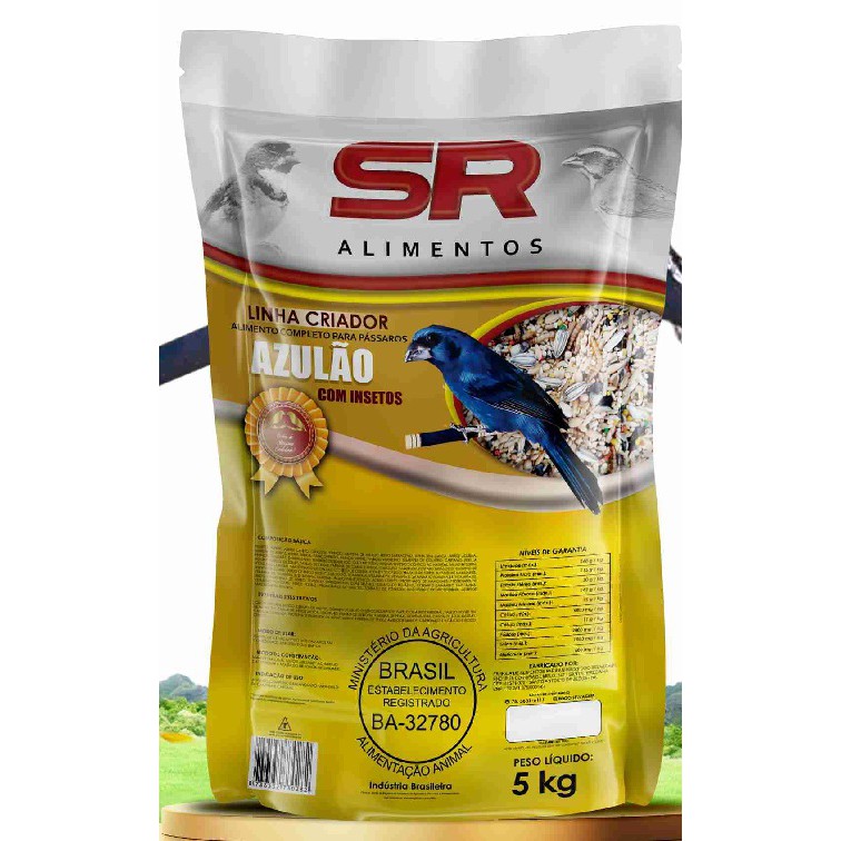 AZULAO COM INSETOS (LINHA CRIADOR) - SR ALIMENTOS 500G (3272)