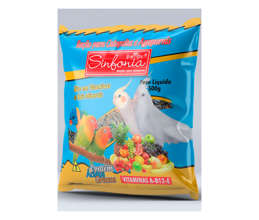 CALOPSITA E AGAPORNIS - SINFONIA 500G (2320)