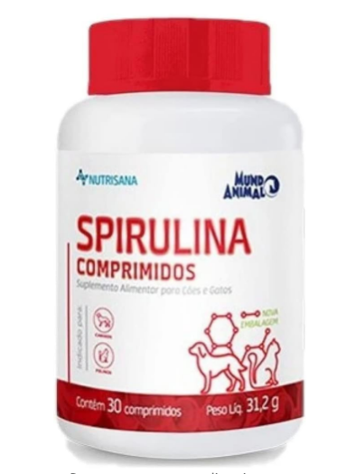 SPIRULINA NUTRISANA - MUNDO ANIMAL 30 COMPRIMIDOS (2287)