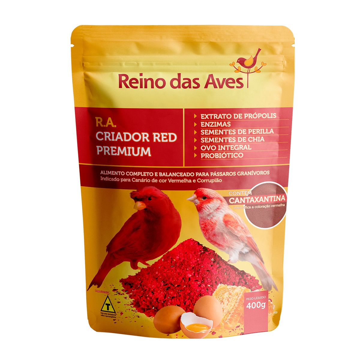 FARINHADA R.A. CRIADOR RED PREMIUM - REINO DAS AVES 400G (978)
