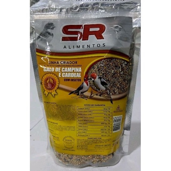 GALO DE CAMPINA E CARDEAL C/ INSETOS (LINHA CRIADOR) - SR ALIMENTOS 500G (3274)