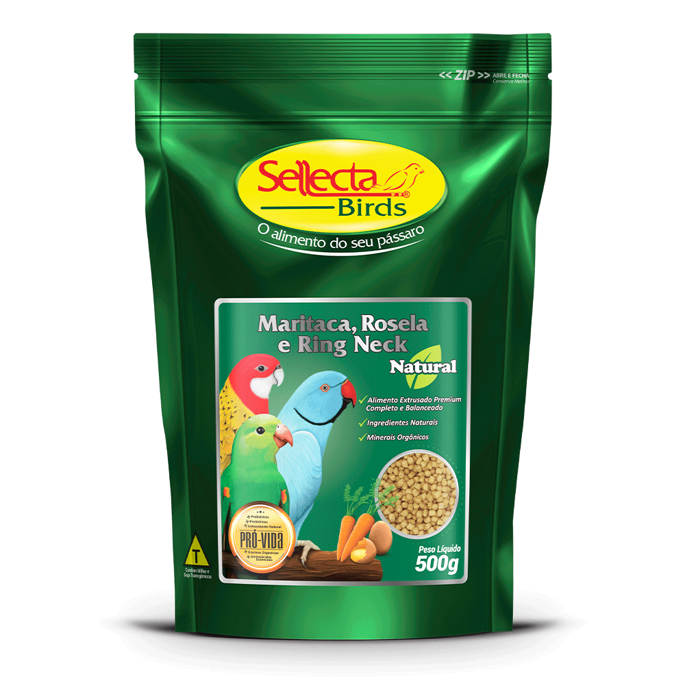 MARITACA E RING NECK (NATURAL) - SELLECTA BIRDS 500G (2748)