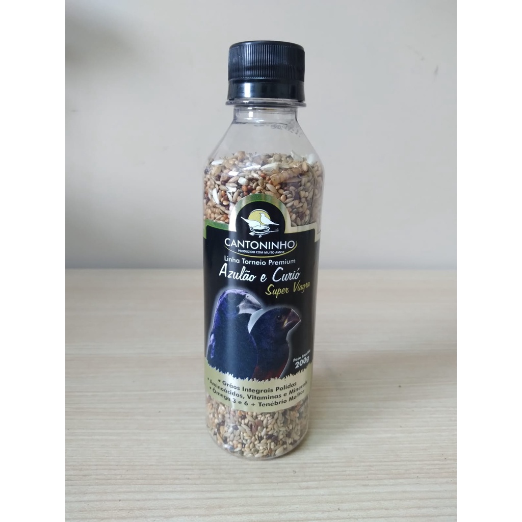 RACAO AZULAO E CURIO (SUPER VIAGRA) GARRAFA - CANTONINHO 200G (783)
