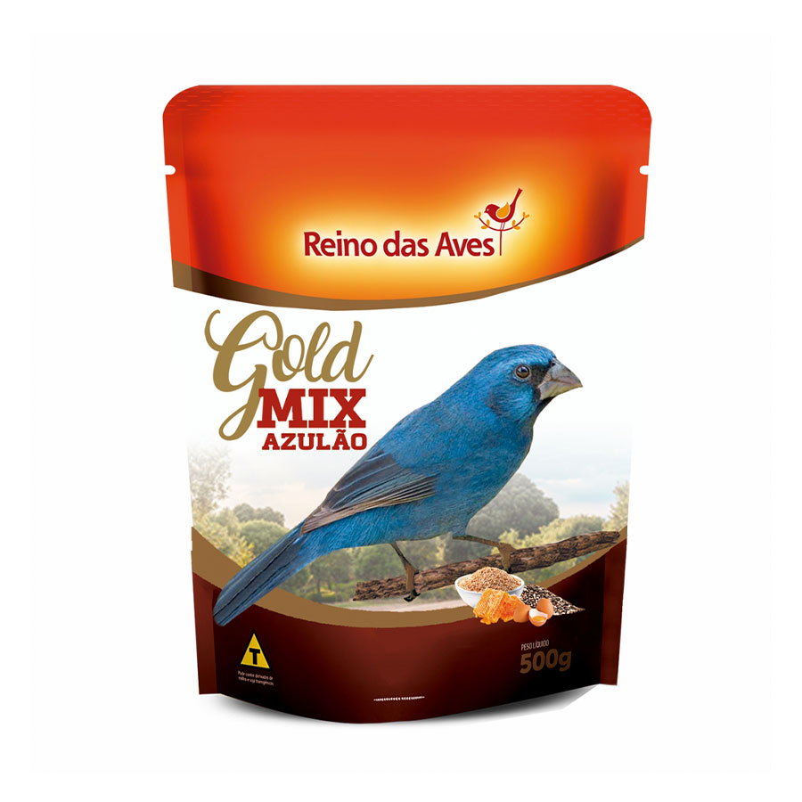 RACAO AZULAO GOLD MIX - REINO DAS AVES 500G (733)