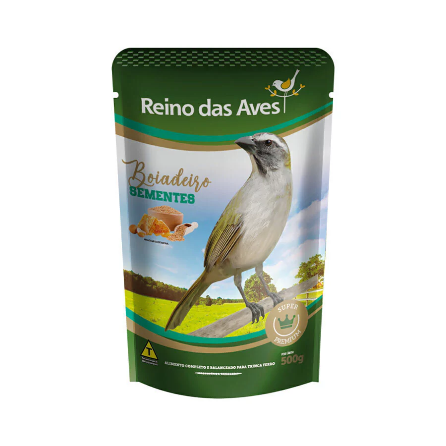 RACAO BOIADEIRO SEMENTES - REINO DAS AVES 500G (728)