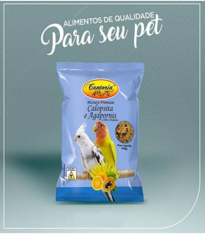 RACAO CALOPSITA E AGAPORNIS - CANTORIA 500G (722)