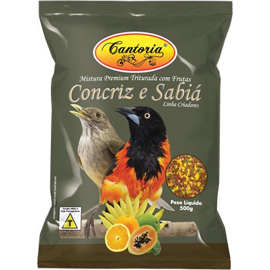 RACAO CONCRIZ E SABIA L. CRIADORES - CANTORIA 500G (713)