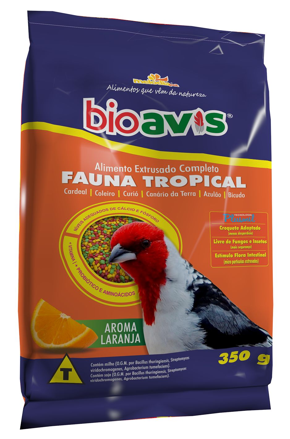 RACAO FAUNA TROPICAL - BIOAVIS 350G (749)