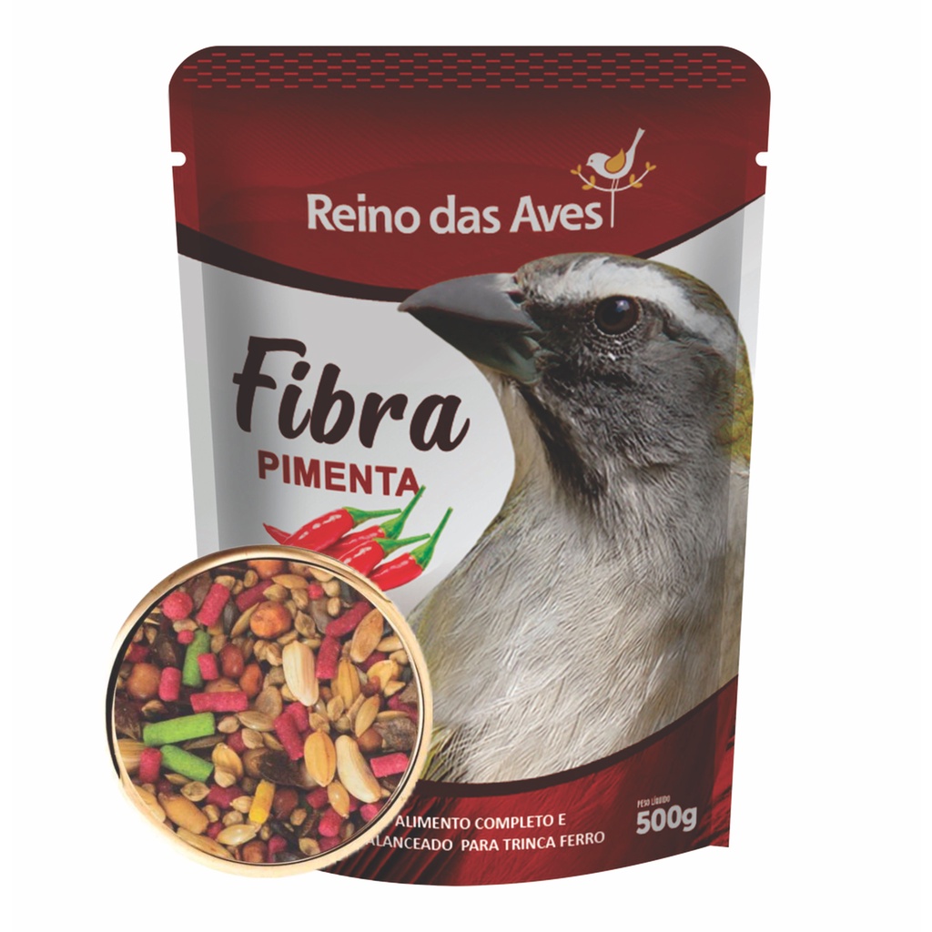 RACAO FIBRA PIMENTA - REINO DAS AVES 500G (724)
