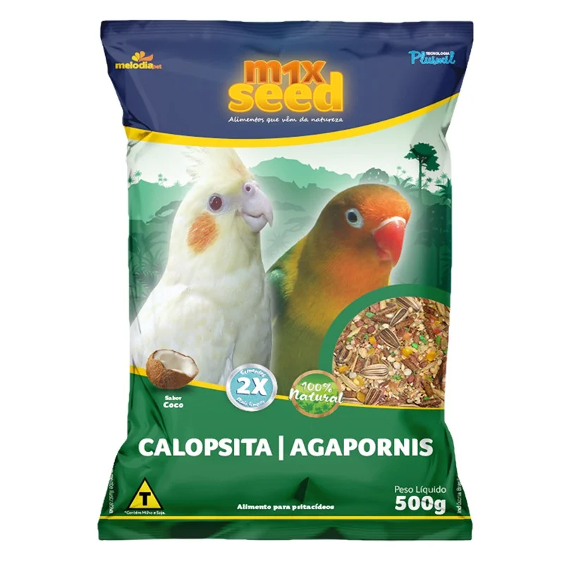 RACAO MIX SEED CALOPSITA E AGAPORNIS - MELODIAPET 500G (2947)