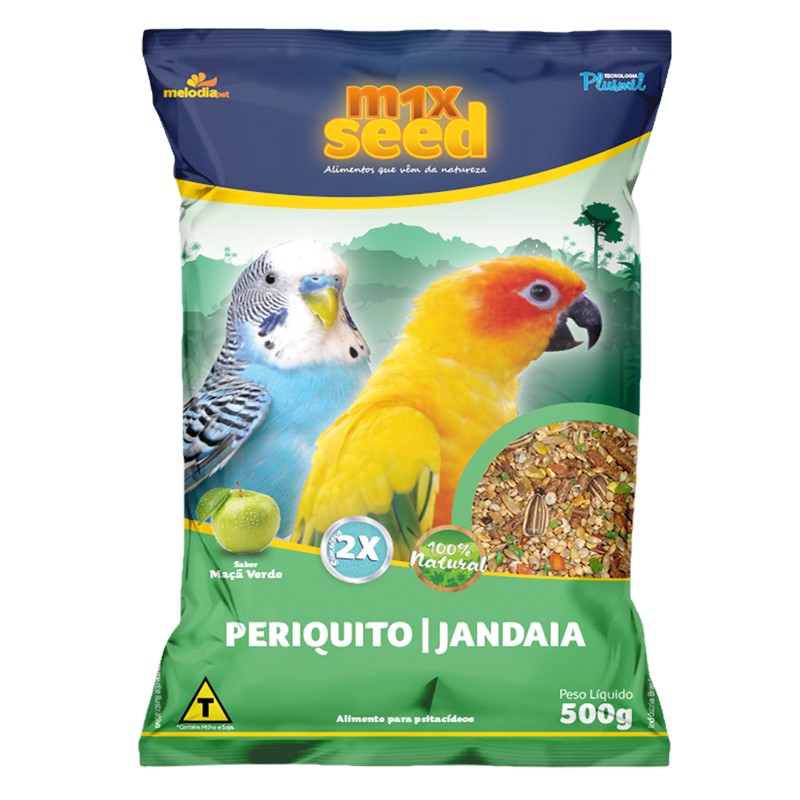 RACAO MIX SEED PERIQUITO E JANDAIA - MELODIAPET 500G (2955)