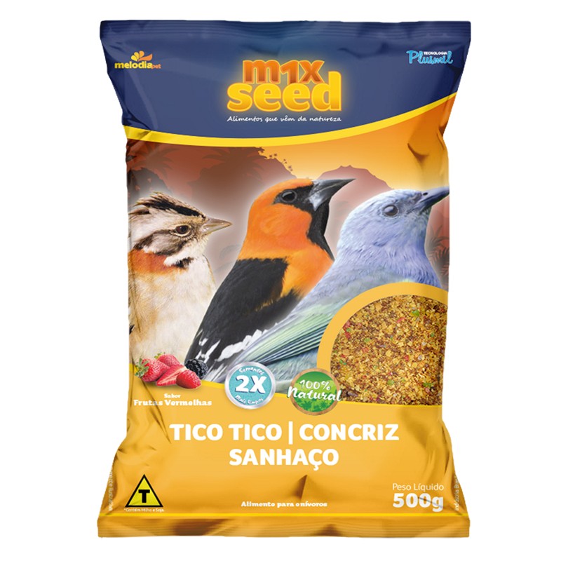 RACAO MIX SEED TICO-TICO, CONCRIZ E SANHACO - MELODIAPET 500G (762)