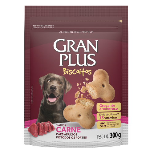 BISCOITOS GRAN PLUS ADULTOS (CARNE) - AFFINITY 300G (1656)