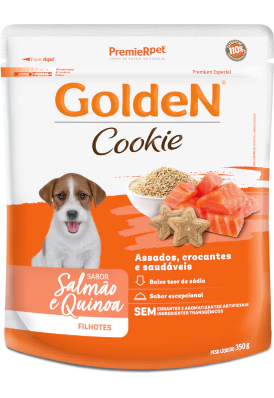 COOKIE CAES FILHOTES (SALMAO E QUINOA) - GOLDEN 350G (712)