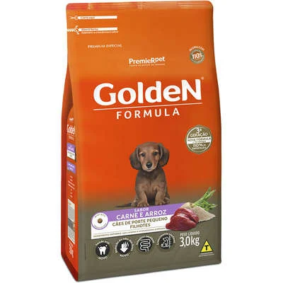 GOLDEN FORMULA MB FILHOTES PEQ. PORTE (CARNE) - PREMIER 3KG (864)