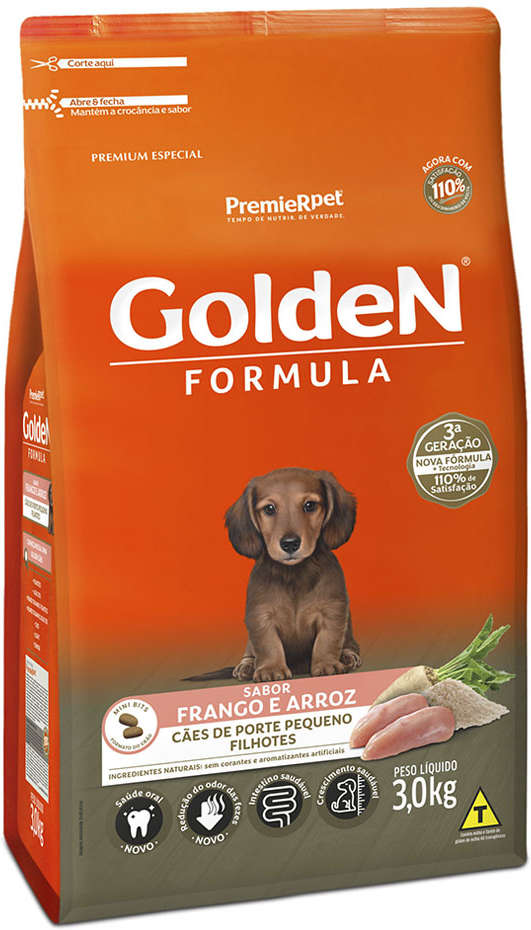 GOLDEN FORMULA MB FILHOTES PEQ. PORTE (FRANGO) - PREMIER 3KG (865)