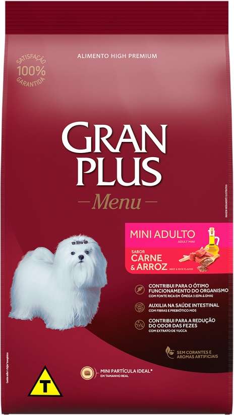 GRAN PLUS CAES MINI ADULTO (CARNE E ARROZ) - AFFINITY (GRANEL) 1 KG (1774)