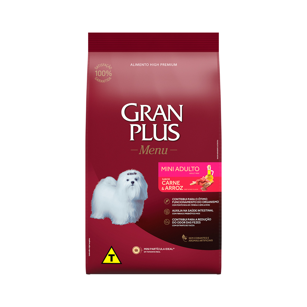 GRAN PLUS CAES MINI ADULTO (CARNE E ARROZ) - AFFINITY 15 KG (843)