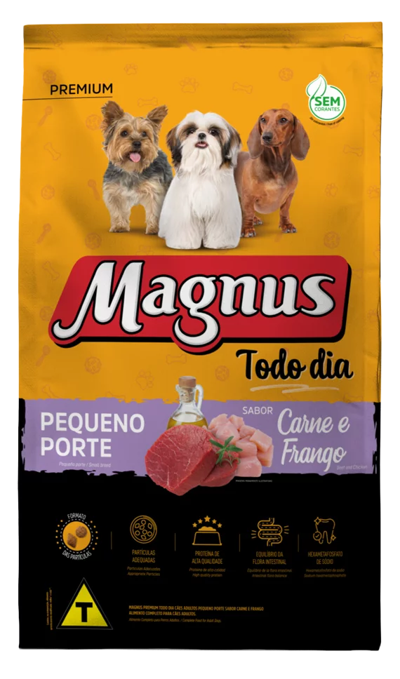 MAGNUS TODO DIA ADULTO PEQ. PORTE (CARNE E VEGETAIS) - ADIMAX 1KG (882)
